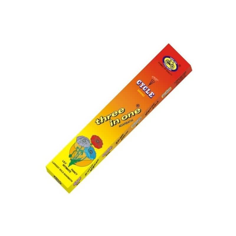 three-in-one-cycle-incense-1.jpg Cycle Agarbati Small Pack 12Sticks - Image 1